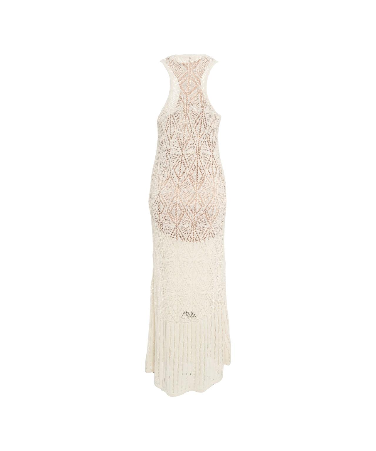 Lace crochet maxi dress Product Image