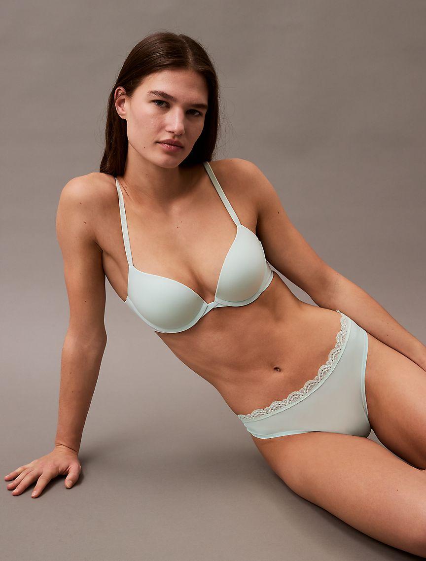 Microfiber Stretch with Lace Thong Product Image