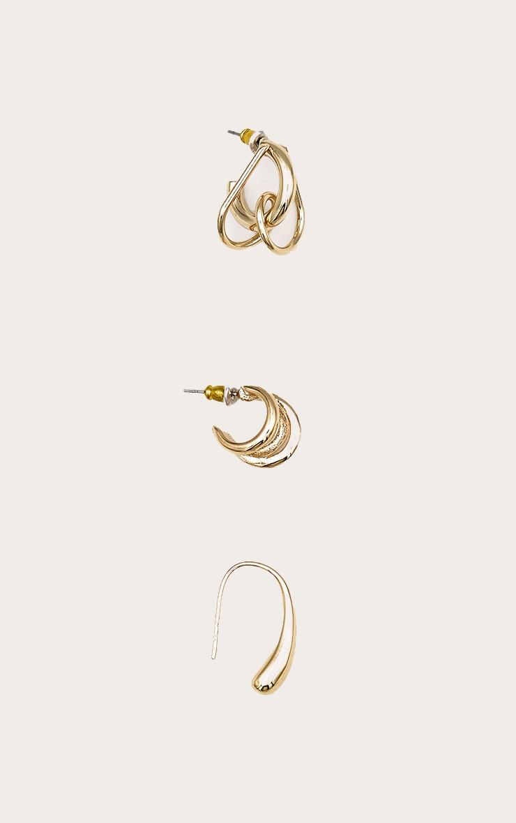 Gold Abstract Multi-pack Stud Earrings Product Image