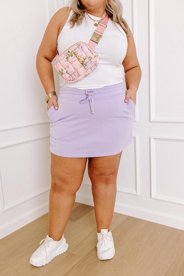 Running Errands High Waist Skort in Lavender Curves Product Image