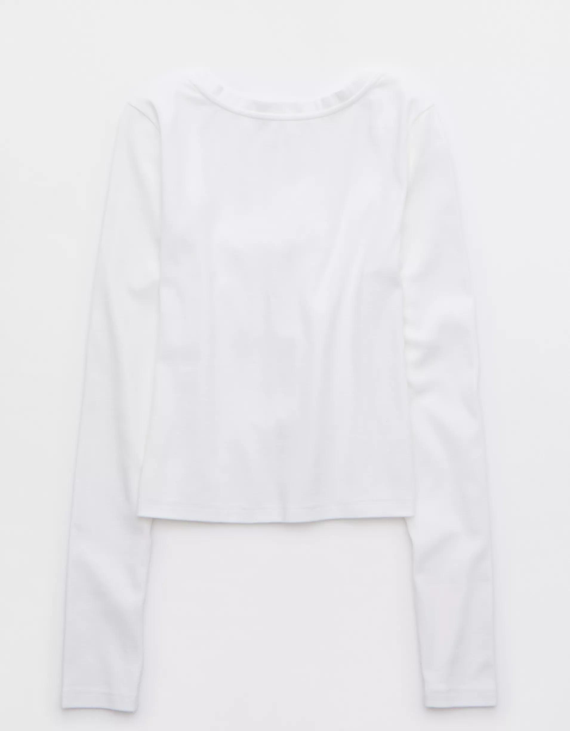 Aerie Long Sleeve Tie Front Cardigan Product Image