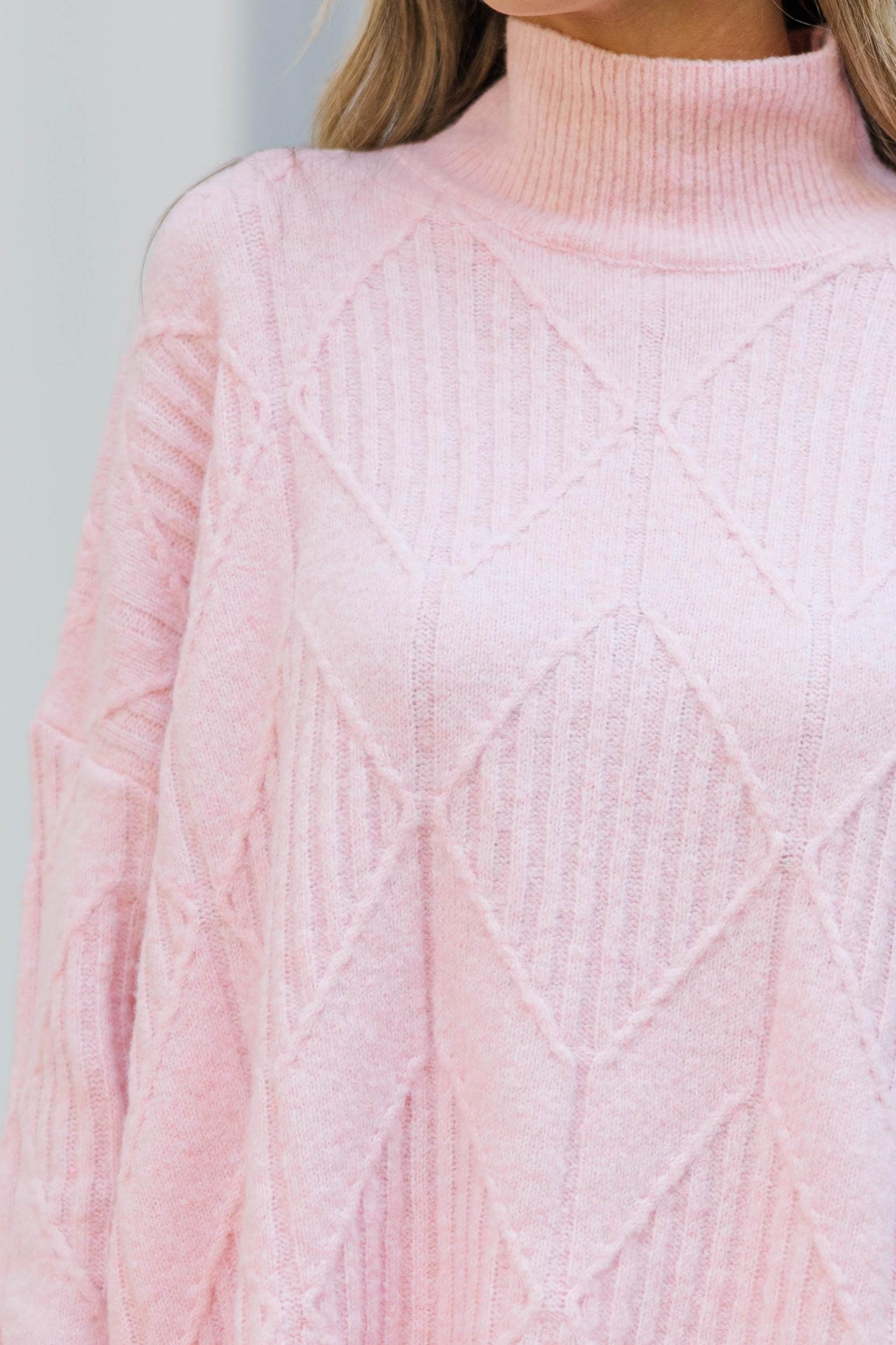 Walk The Walk Blush Pink Sweater Female Product Image