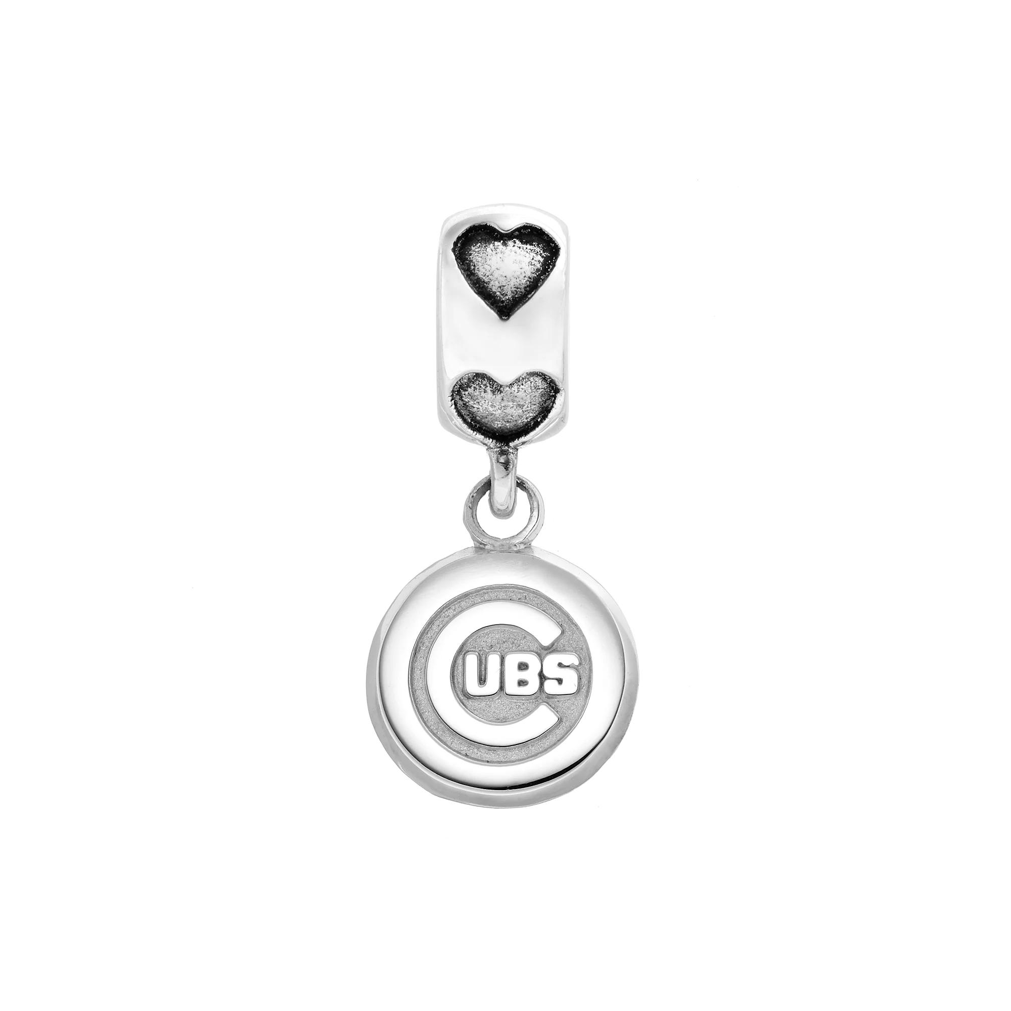 LogoArt Chicago Cubs Sterling Silver Team Logo Charm, Women's, Grey Product Image