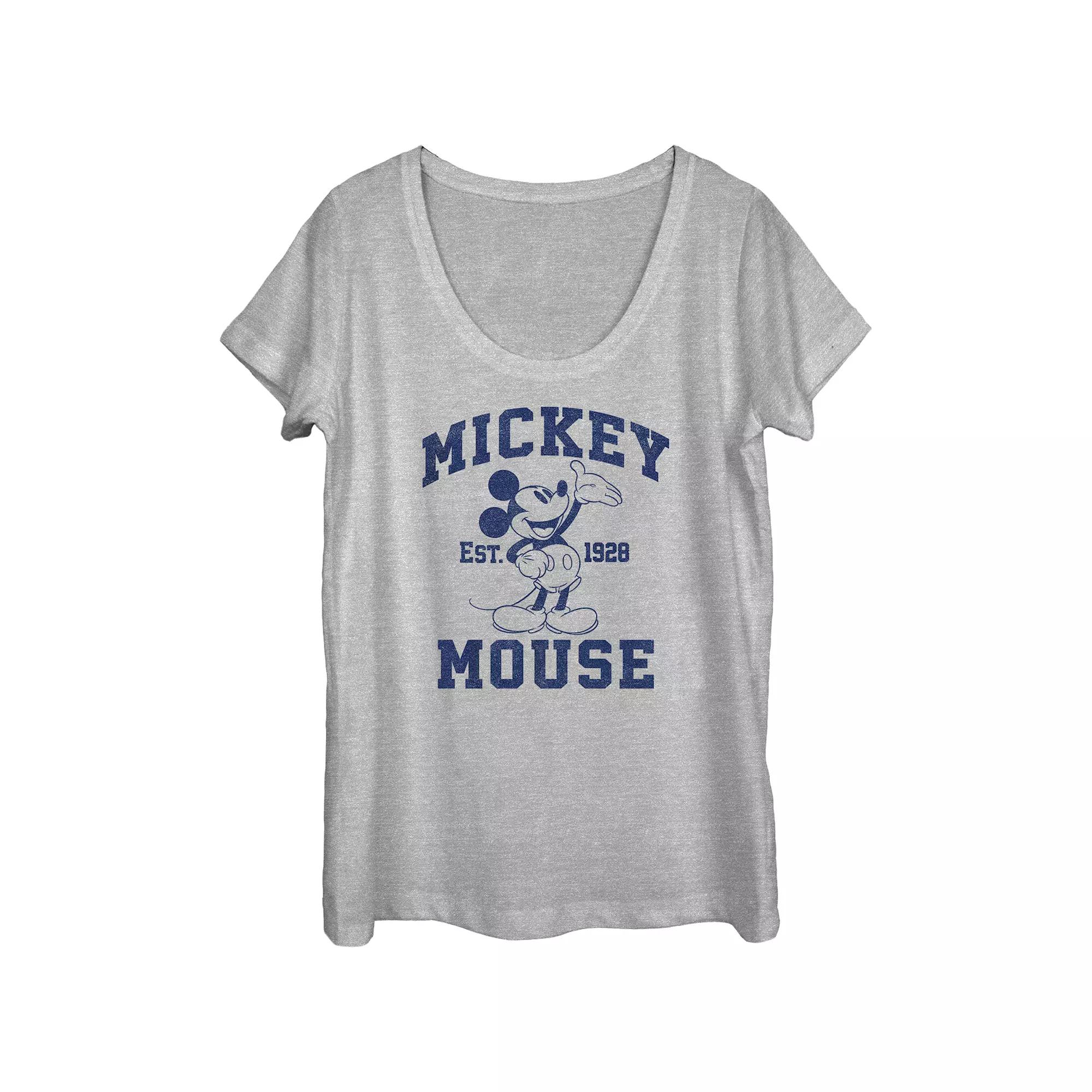 Disney's Mickey Mouse Since 1928 Scoop Neck Juniors' Graphic Tee, Women's,  Product Image