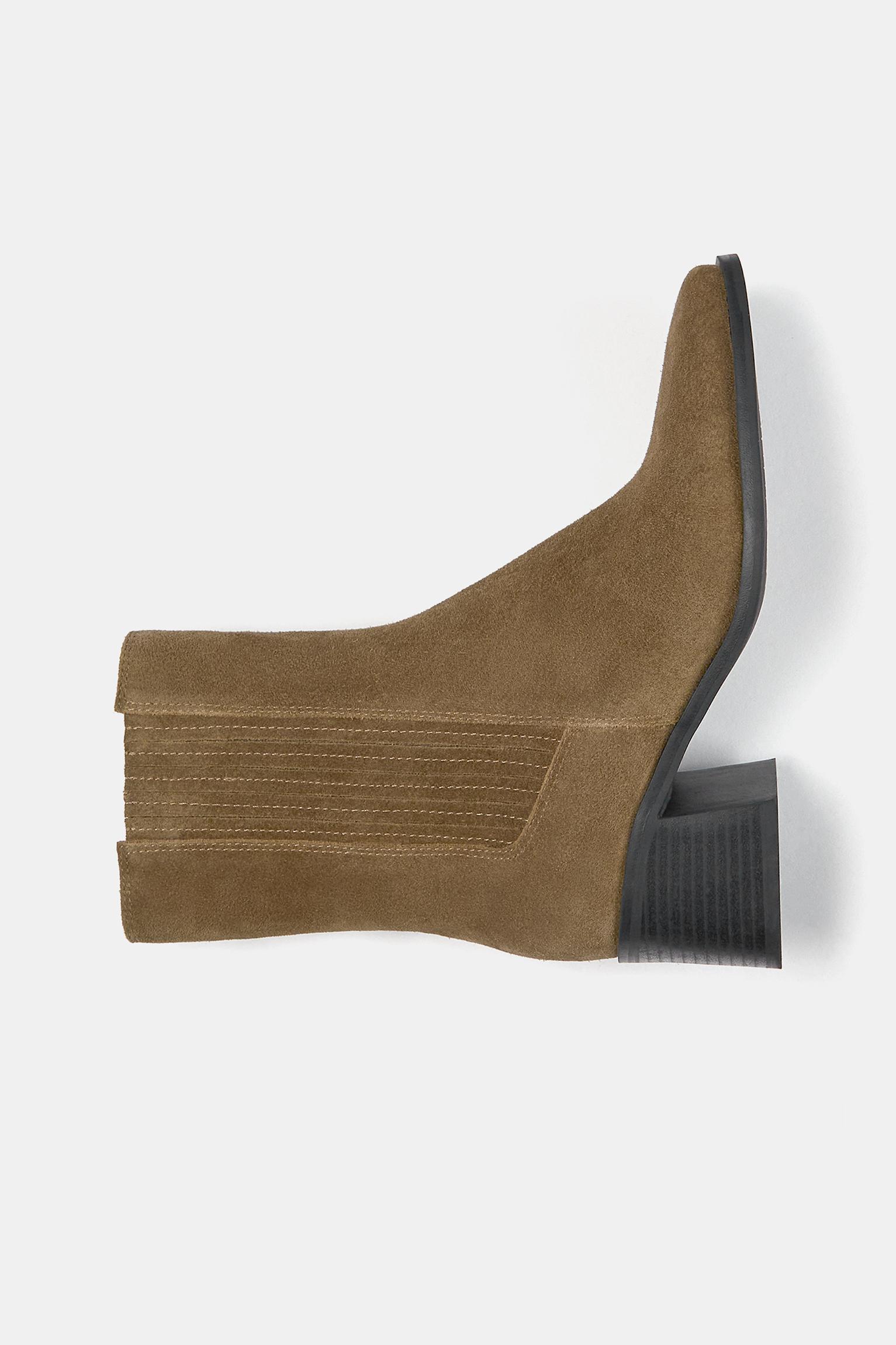 Leather cowboy ankle boots Product Image