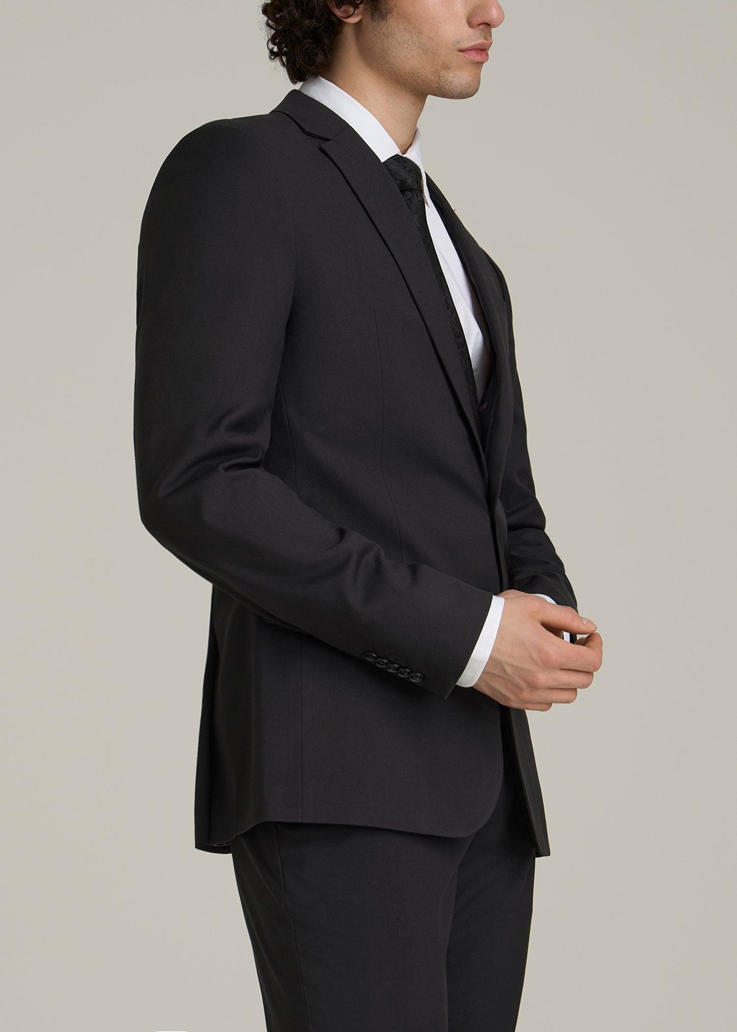 Suit Jacket for Tall Men in Black Male Product Image