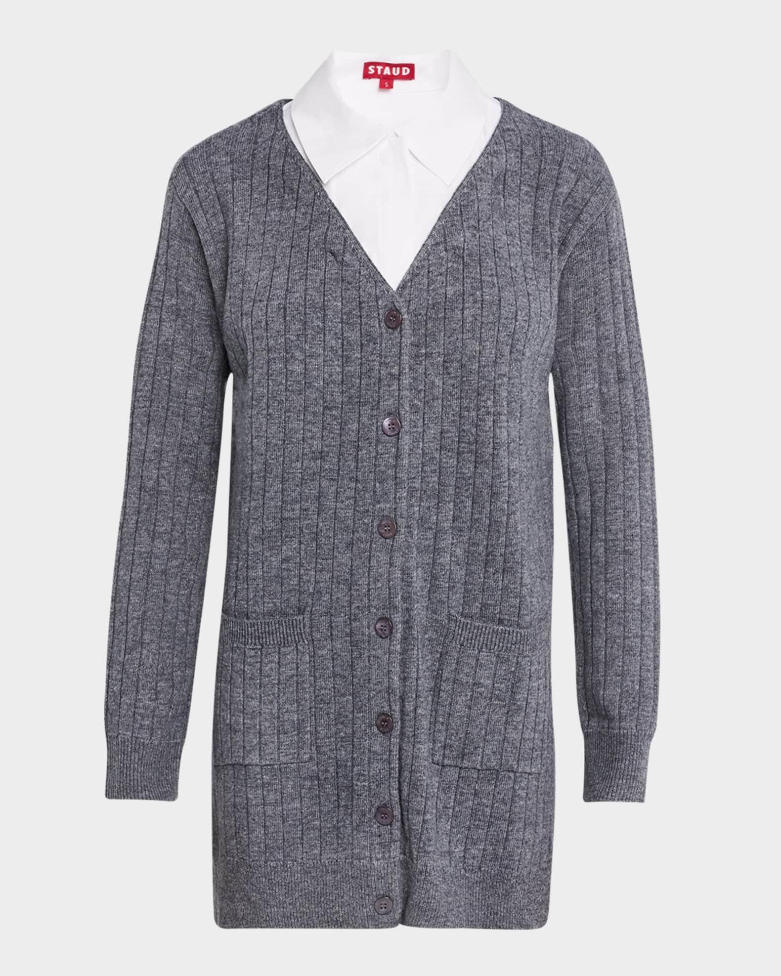 Wallis Mixed-Media Cardigan Dress Product Image