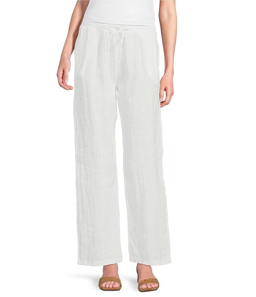 M Made in Italy Linen Wide Leg Pants Product Image