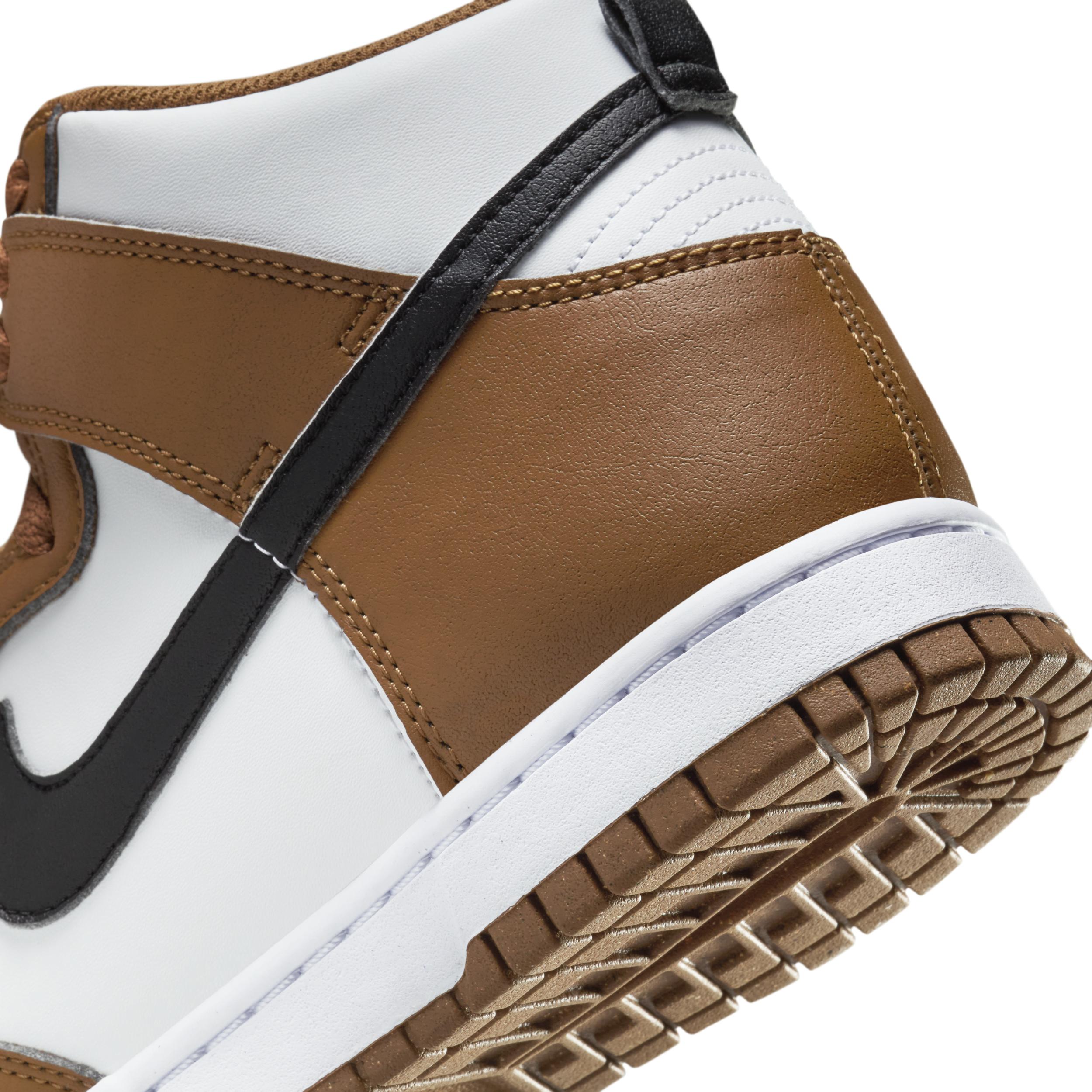 Nike Womens Nike Dunk High - Womens Shoes White/Black/Light British Tan Product Image