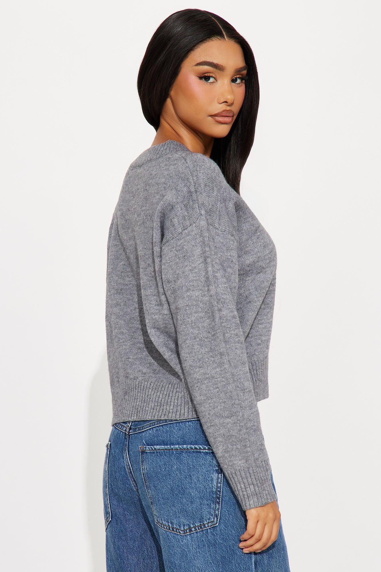 The Everyday Sweater - Charcoal Female Product Image