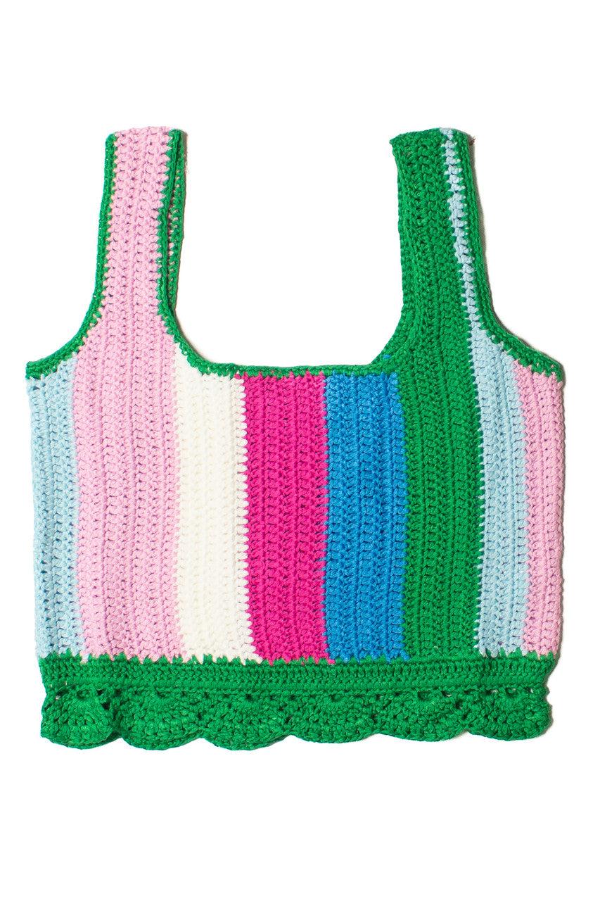 Hyacinth Stripe Crochet Tank Product Image