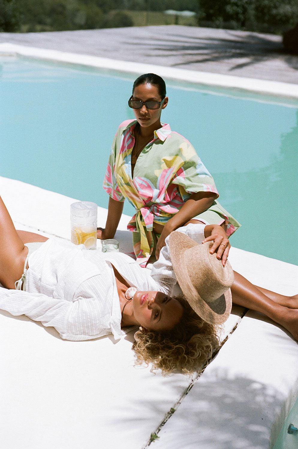 Alannah Wrap Dress - Calypso Scarf Product Image