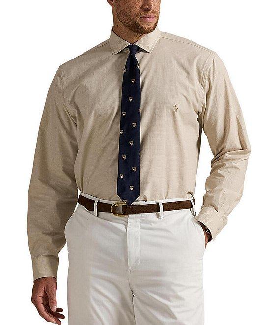 Polo Ralph Lauren Big & Tall Classic Fit Plaid Pattern Stretch Poplin Long Sleeve Woven Shirt Product Image