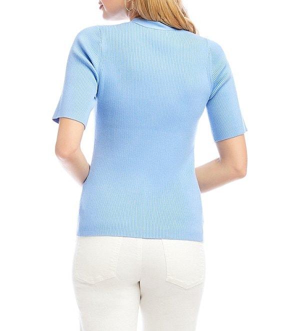 Karen Kane Short Sleeve Ribbed Cardigan Product Image