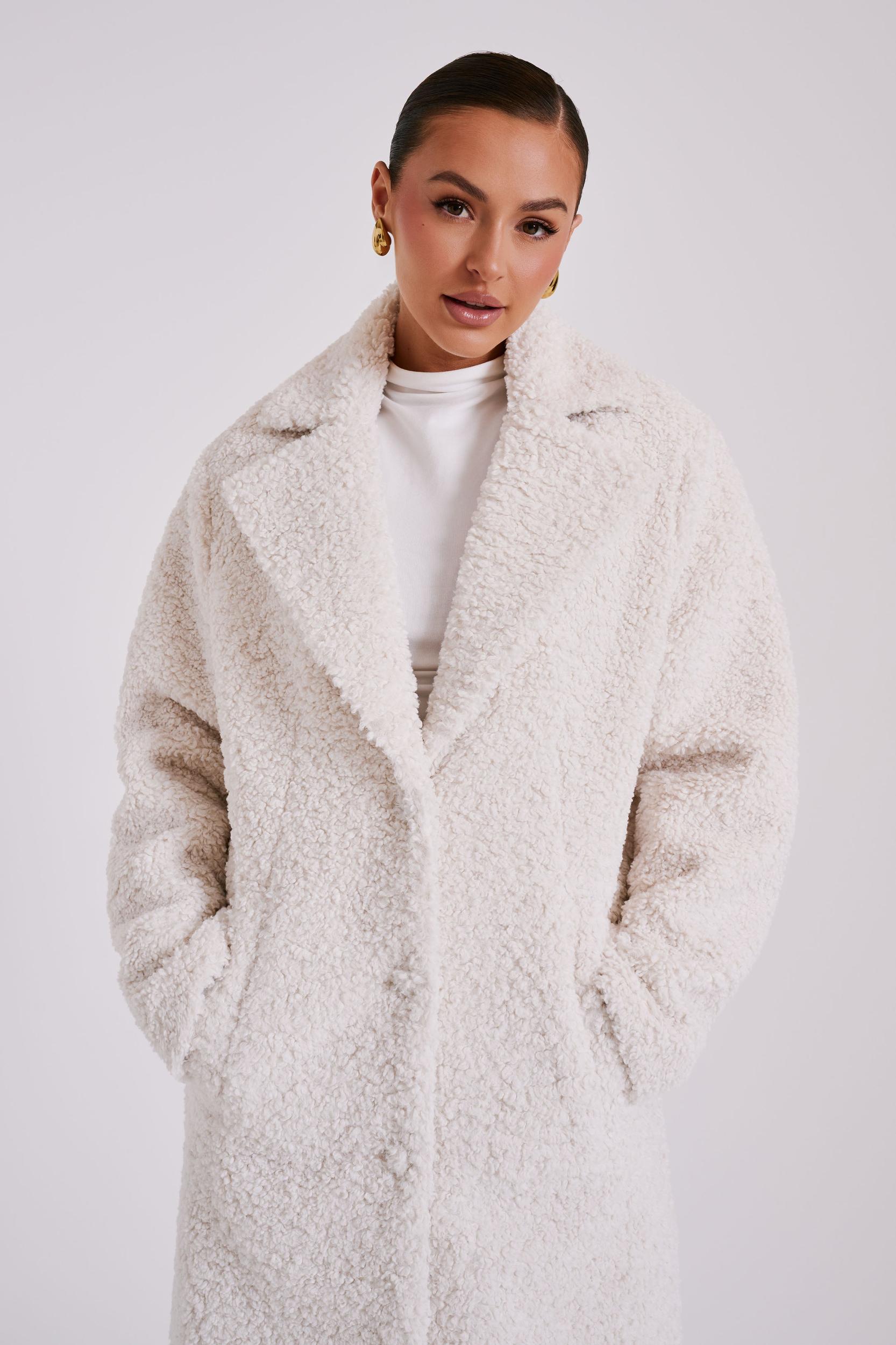 Izzy Boucle Coat - Cream Product Image