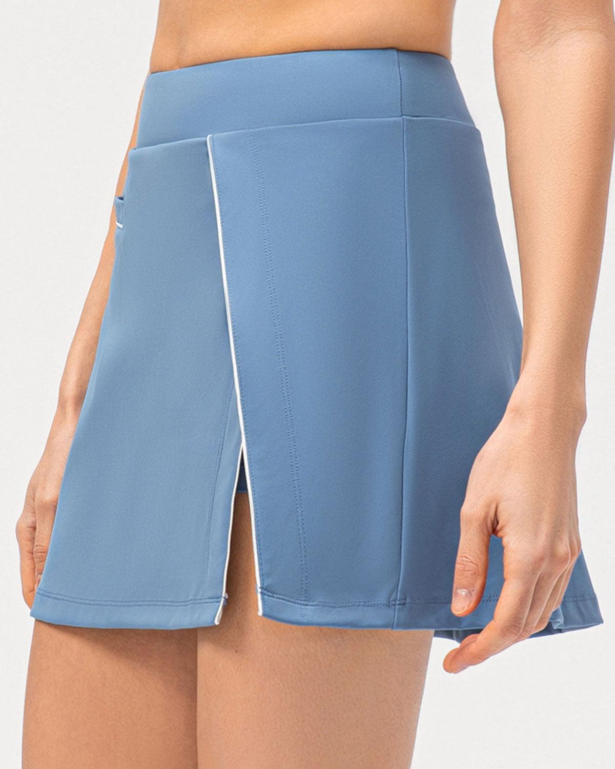 Blue Wrap Quick-drying Yoga Skirt Product Image