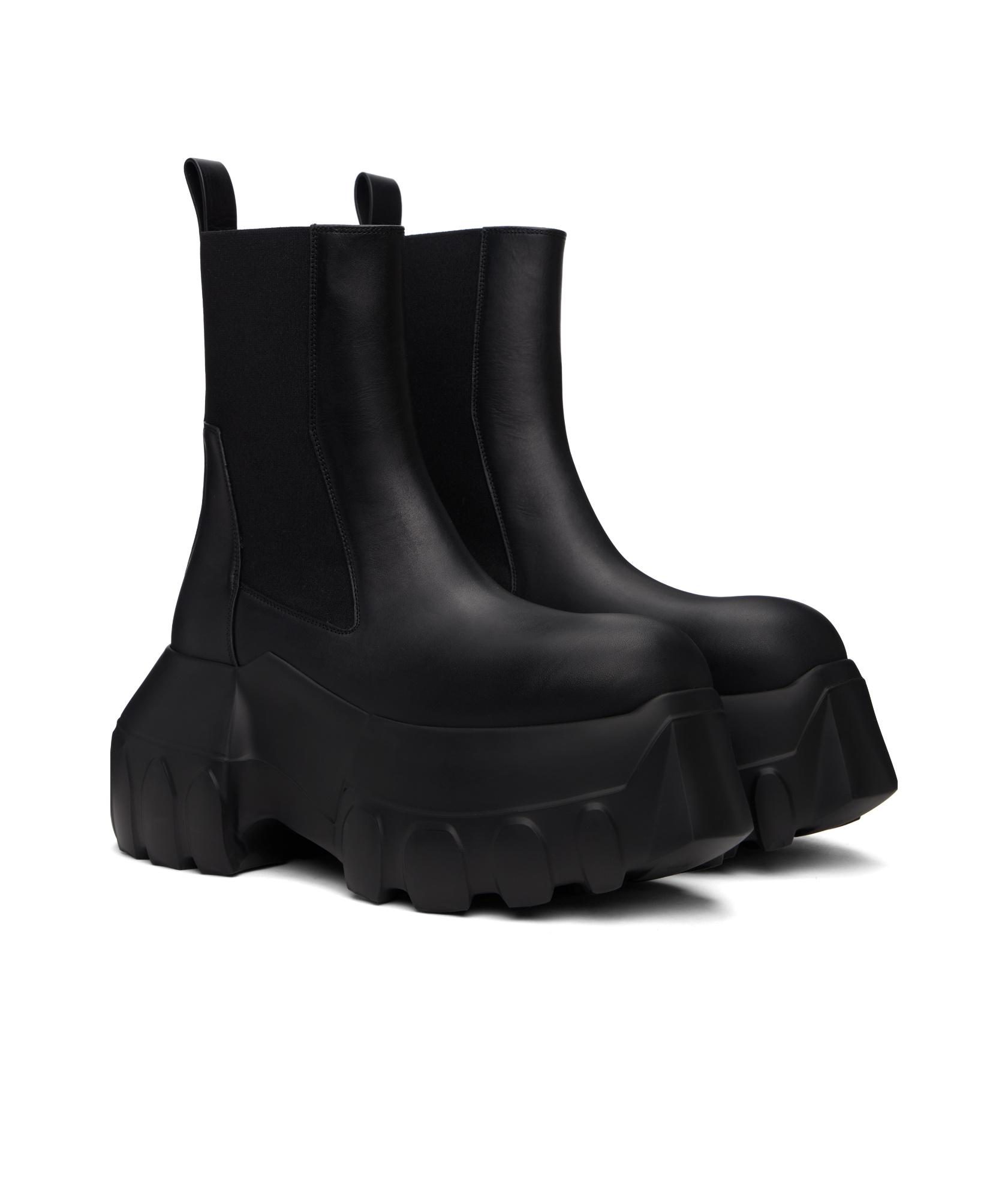 Black Hollywood Beatle Mega Tractor Chelsea Boots Product Image