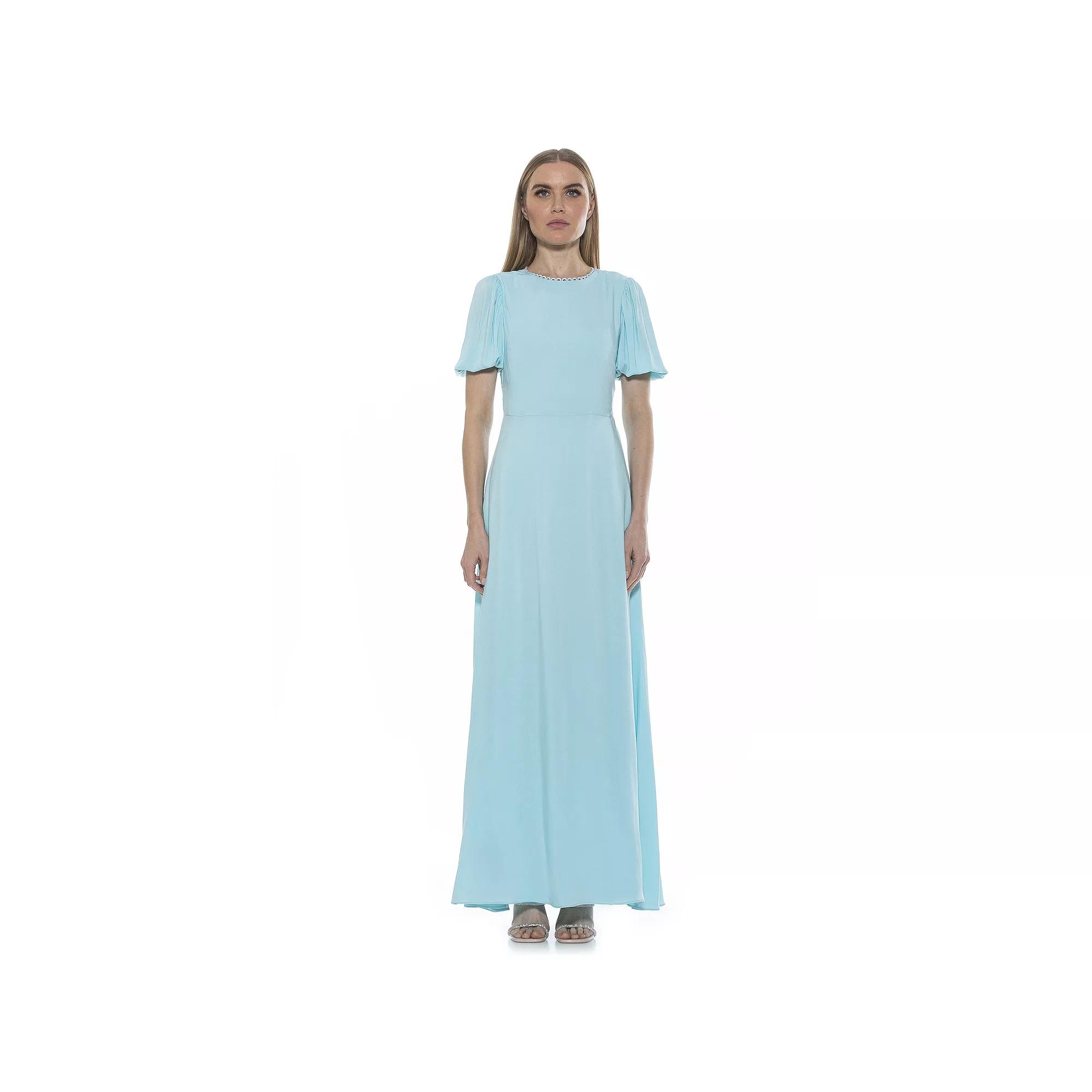 Women's ALEXIA ADMOR Open Back Fit & Flare Maxi Dress,  Product Image