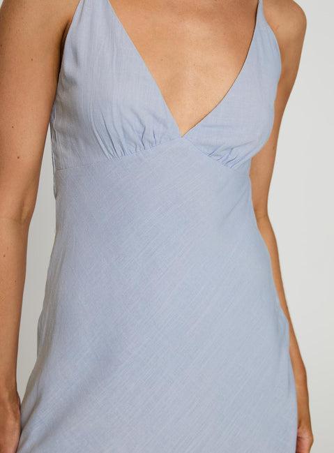 Up All Night Mini Dress Blue Product Image