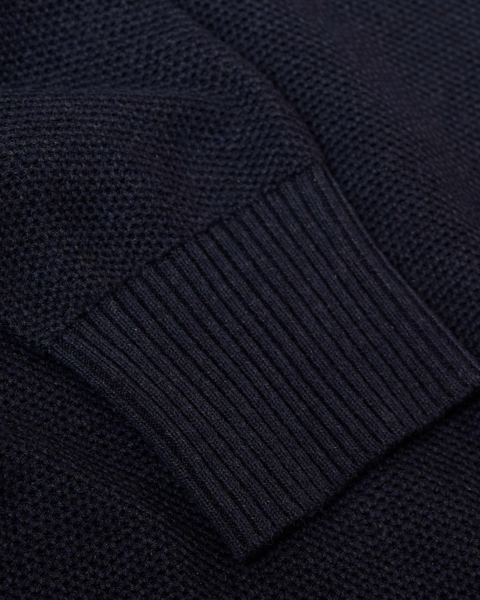 Heather Navy Pique Crew Sweater Product Image