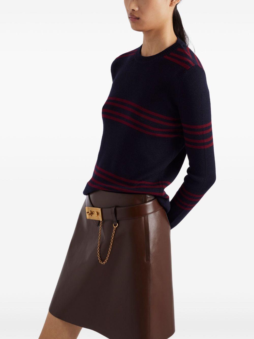 belted leather miniskirt Product Image