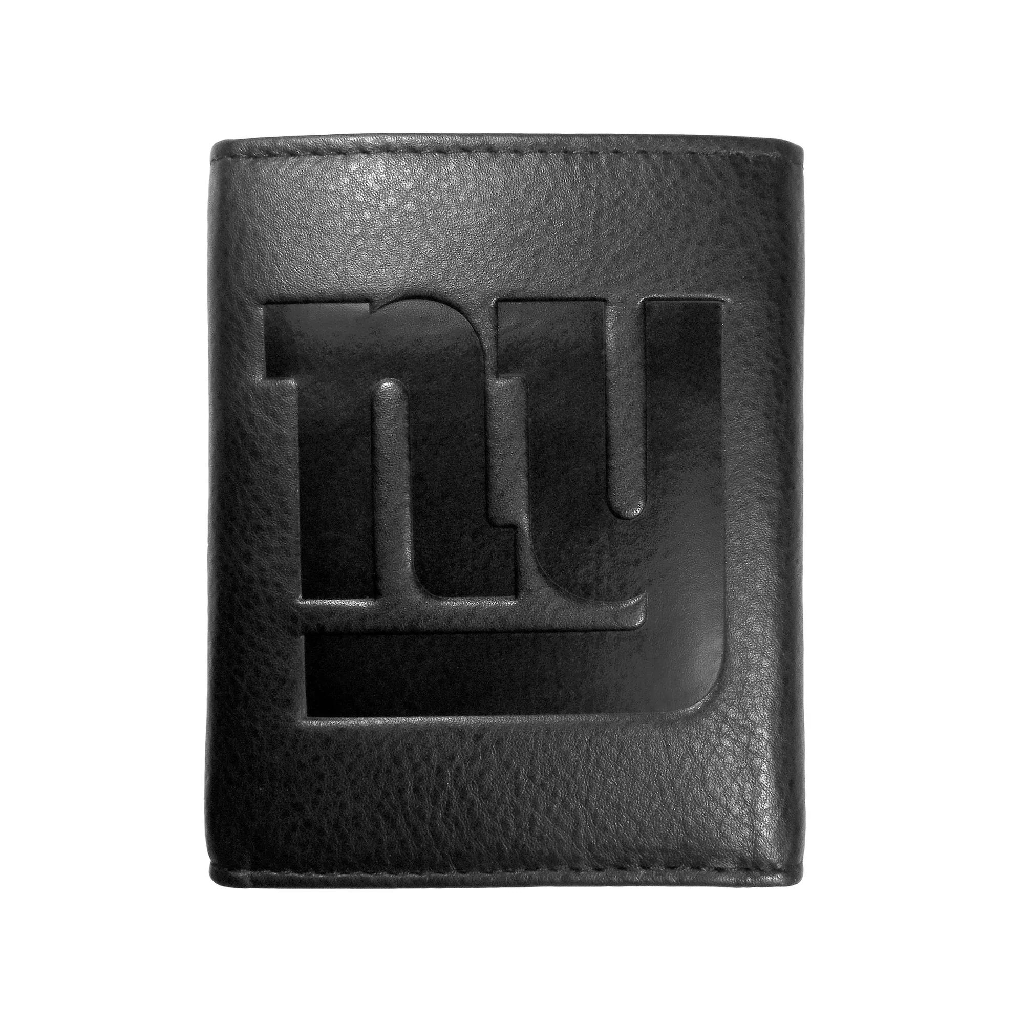Men's Pittsburgh Steelers Embossed Leather Tri-Fold Wallet, Black Product Image