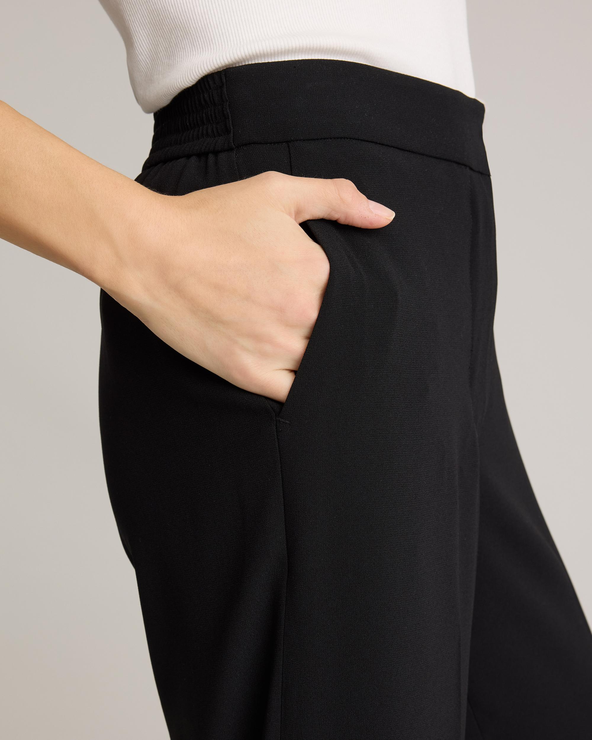Quince | Women's Stretch Crepe Classic Trouser Pants Recycled Polyester Product Image