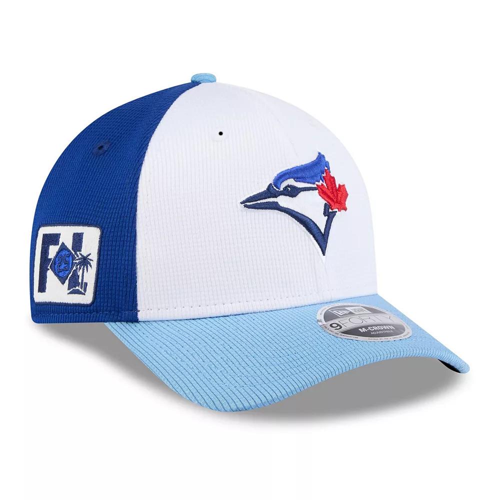 Men's New Era  White/Light Blue Toronto Blue Jays 2025 Spring Training 9FORTY Adjustable Hat, Jay White Product Image