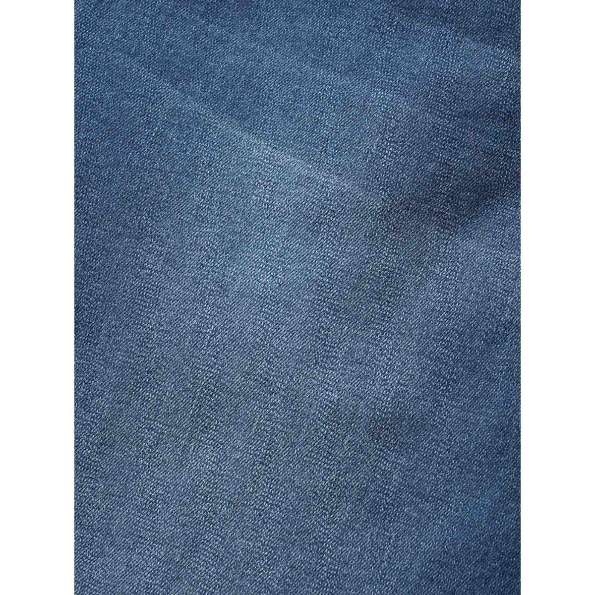 Plus Size Light Wash Button Detail Pull On Jegging Jeans Women Blue Casual Plain Non High stretch Slanted pocket Jeans BloomChic 14/1X Product Image