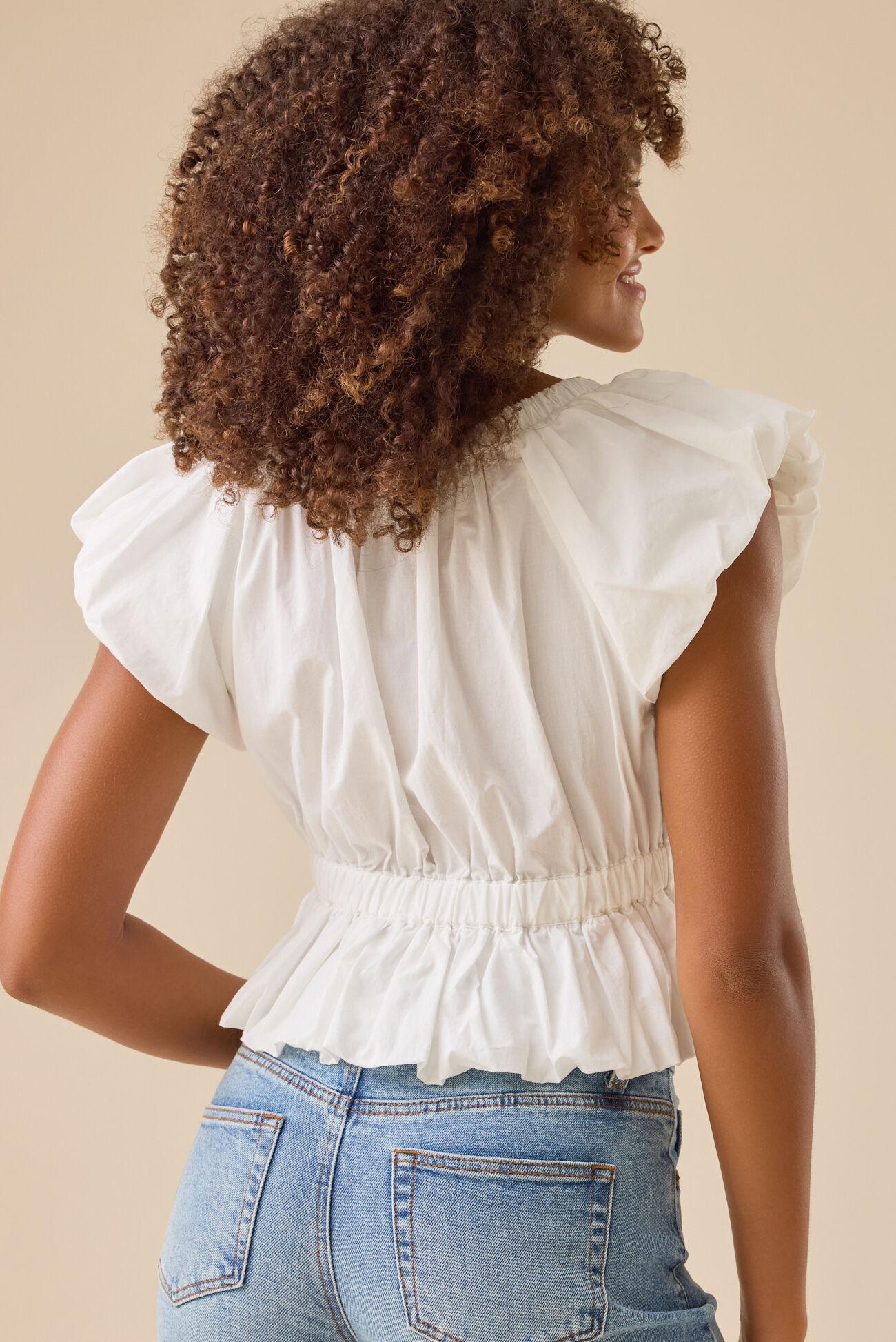 Vivian Bubble Hem Bow Top Product Image