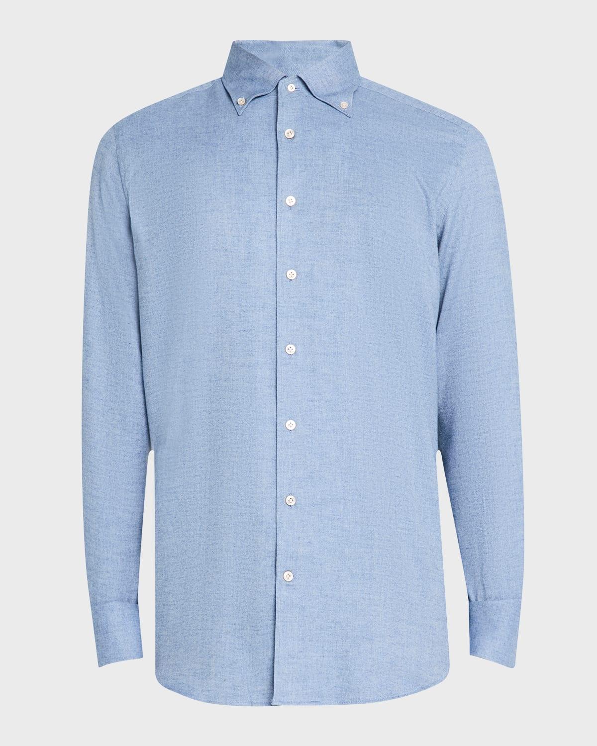 Mens Herringbone Flannel Sport Shirt Product Image