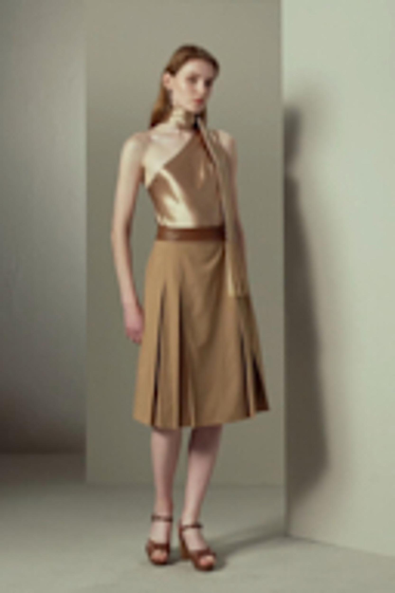 One-Shoulder Evening Watershine Silk Top Product Image