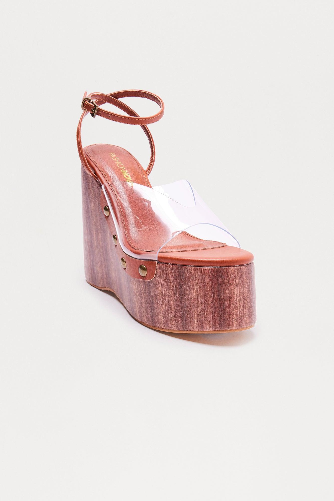 Side Effect Platform Wedges - Tan Female Product Image