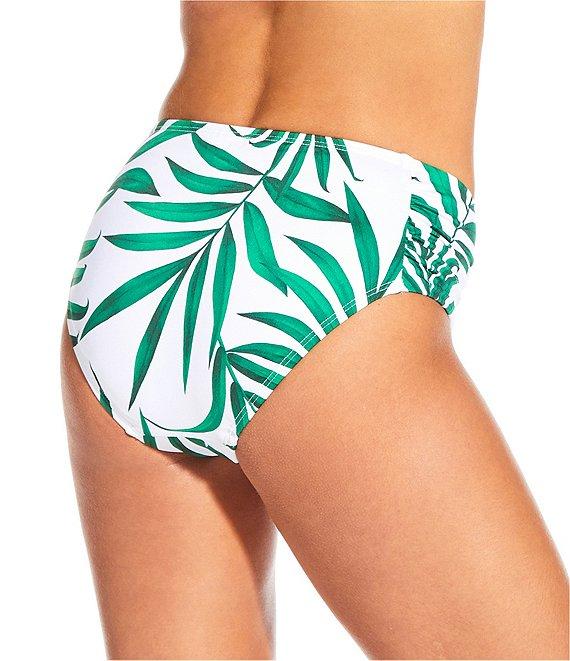 Gibson & Latimer Rainforest Palms Side Shirred Mid Rise Swim Bottom Product Image