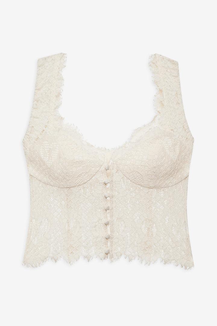 Waverly Lace Top — Ivory Product Image