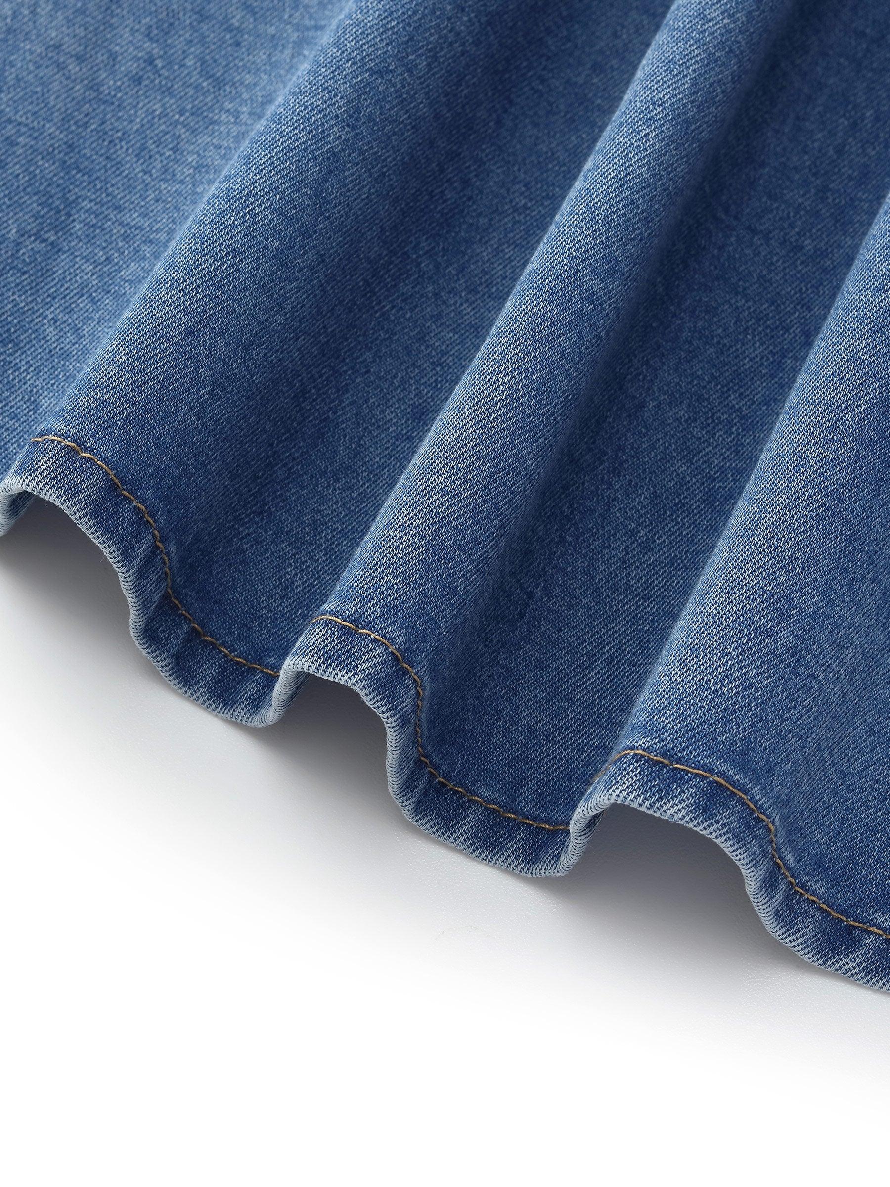 Denim Long Sleeve Women Shirt Product Image