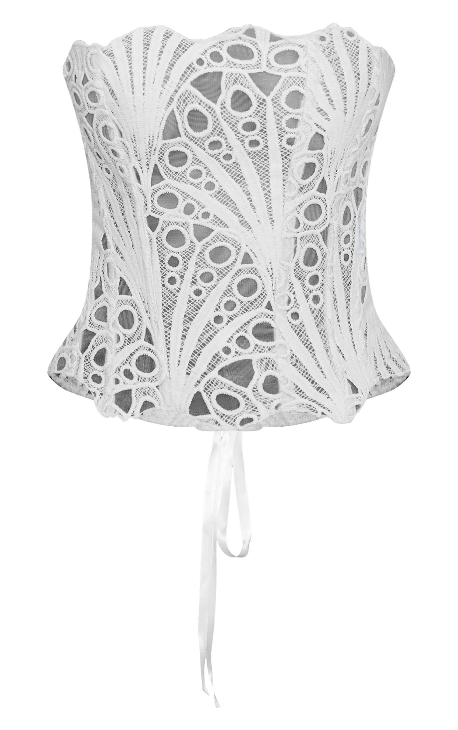 Mint Textured Sheer Floral Lace Corset Product Image