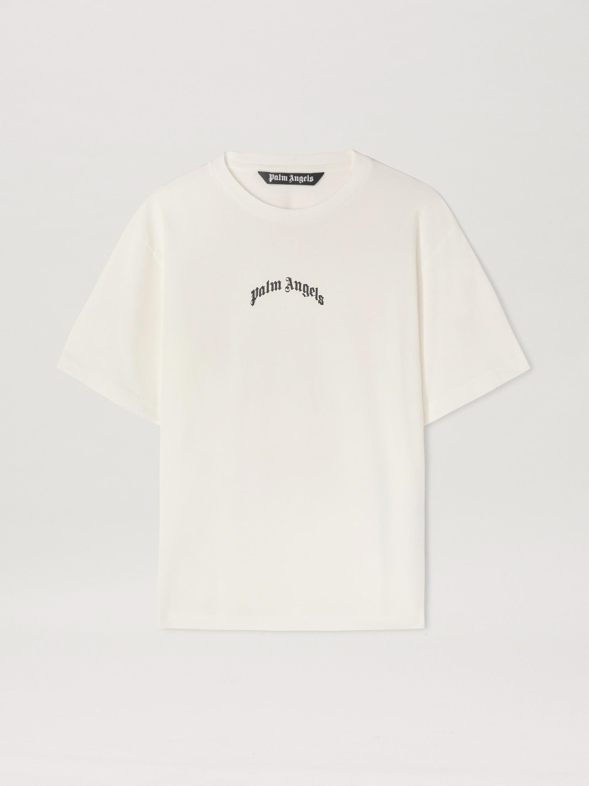 BACK CURVED LOGO SLIM TEE OFF WHITE - BL Product Image