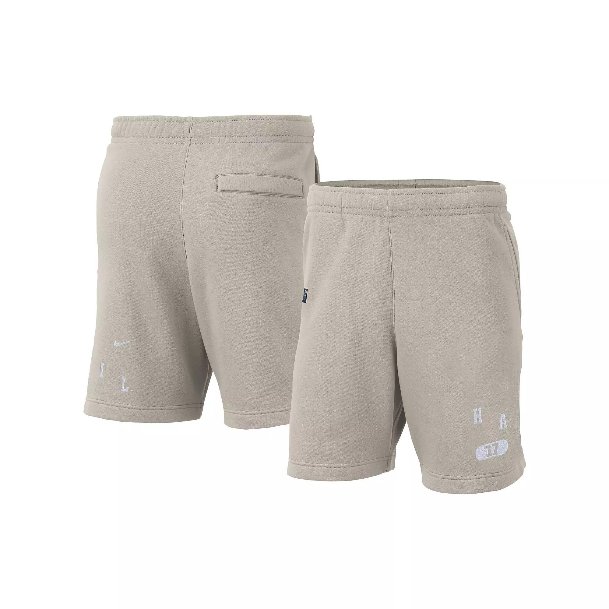 Men's Nike Cream Duke Blue Devils Fleece Shorts, Size: XL, Beige Product Image