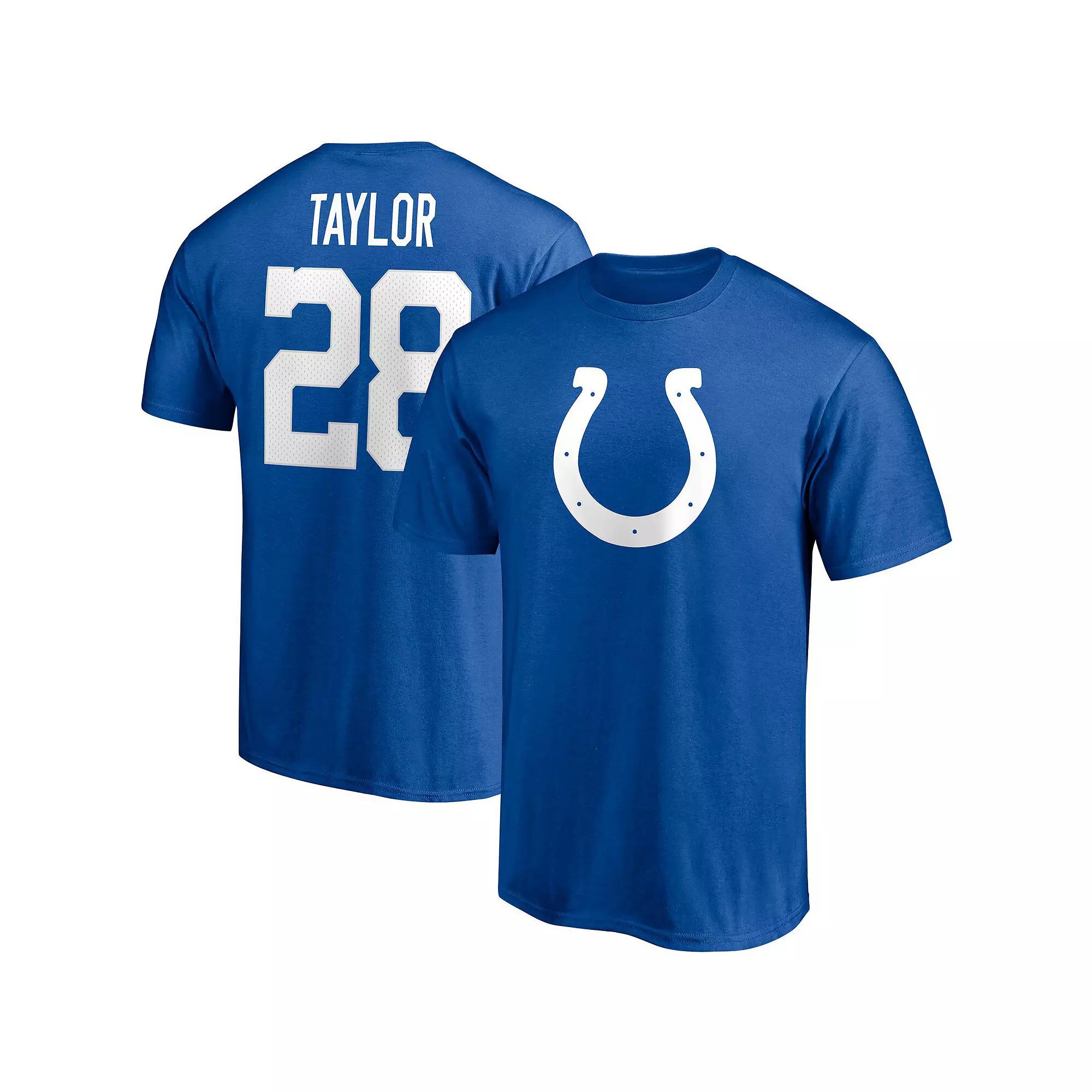 Men's Fanatics Branded Jonathan Taylor Royal Indianapolis Colts Player Icon Name & Number T-Shirt,  Product Image
