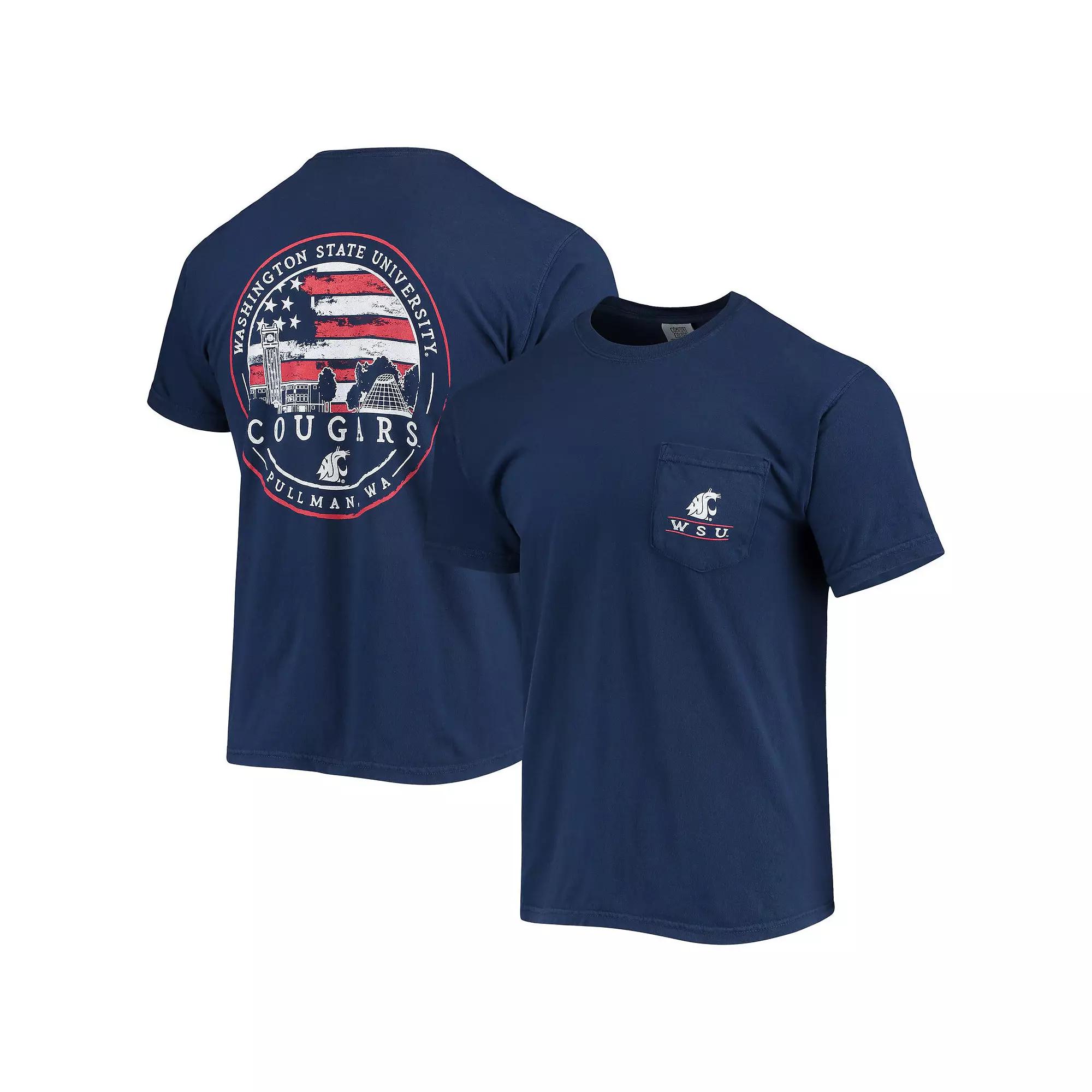 Men's Navy Washington State Cougars Campus Americana T-Shirt,  Product Image