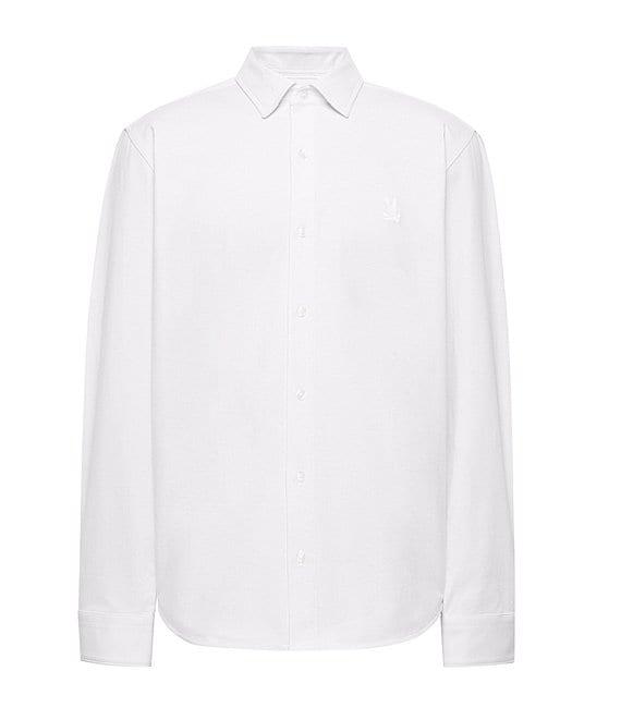 Psycho Bunny Jackson Classic Fit Stretch Knit Spread Collar Solid Dress Shirt Product Image