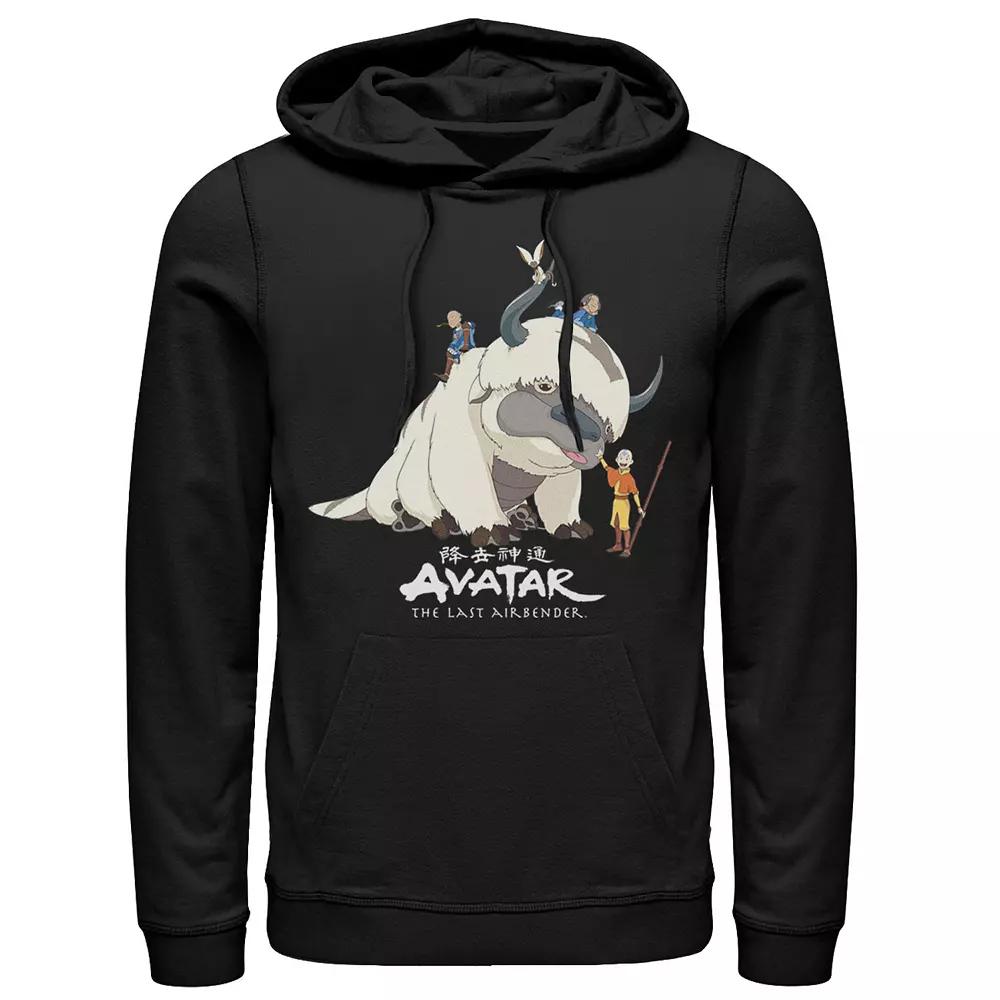 Men's Avatar: The Last Airbender Appa Ride Group Shot Hoodie, Size: XXL, Black Product Image