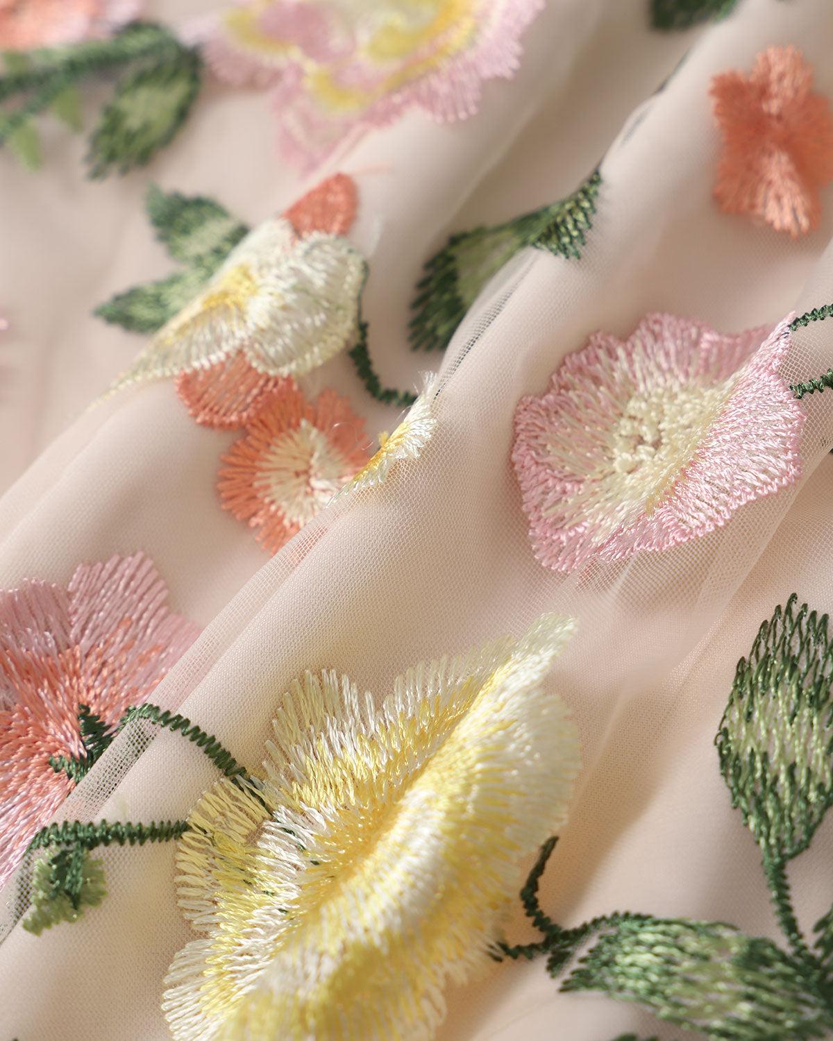 Yellow V Neck Floral Sleeveless Mini Dress Product Image