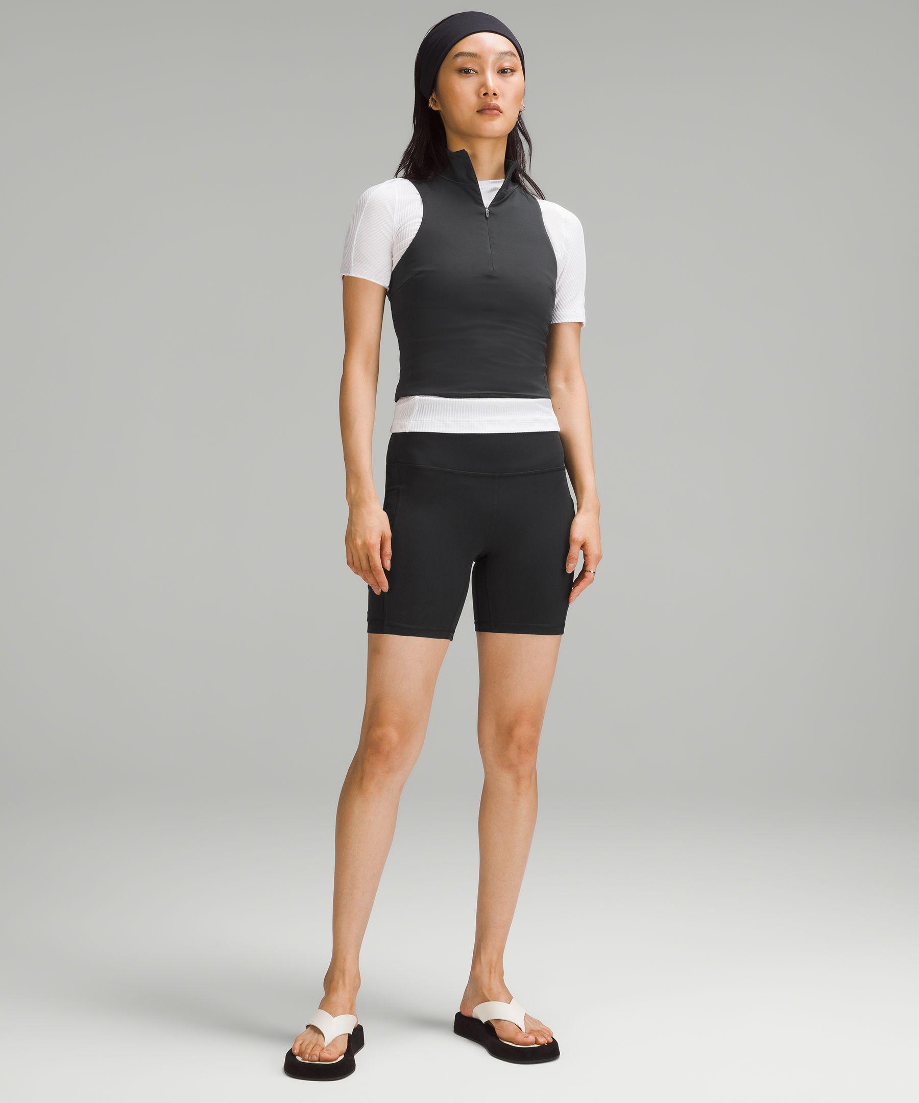 Tight-Fit Lined Half-Zip Tank Top Product Image