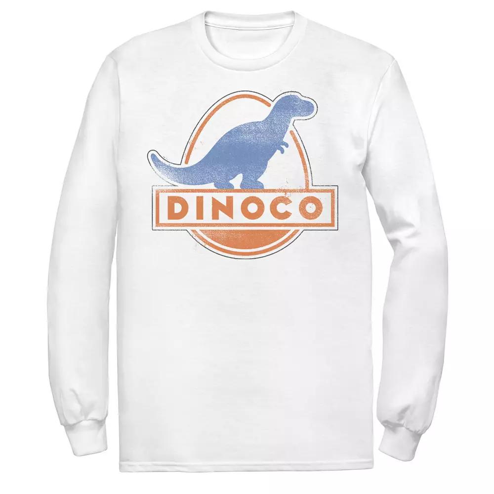 Men's Disney Pixar Cars Iconic DINOCO Gas Station Logo Long Sleeve Tee,  Product Image