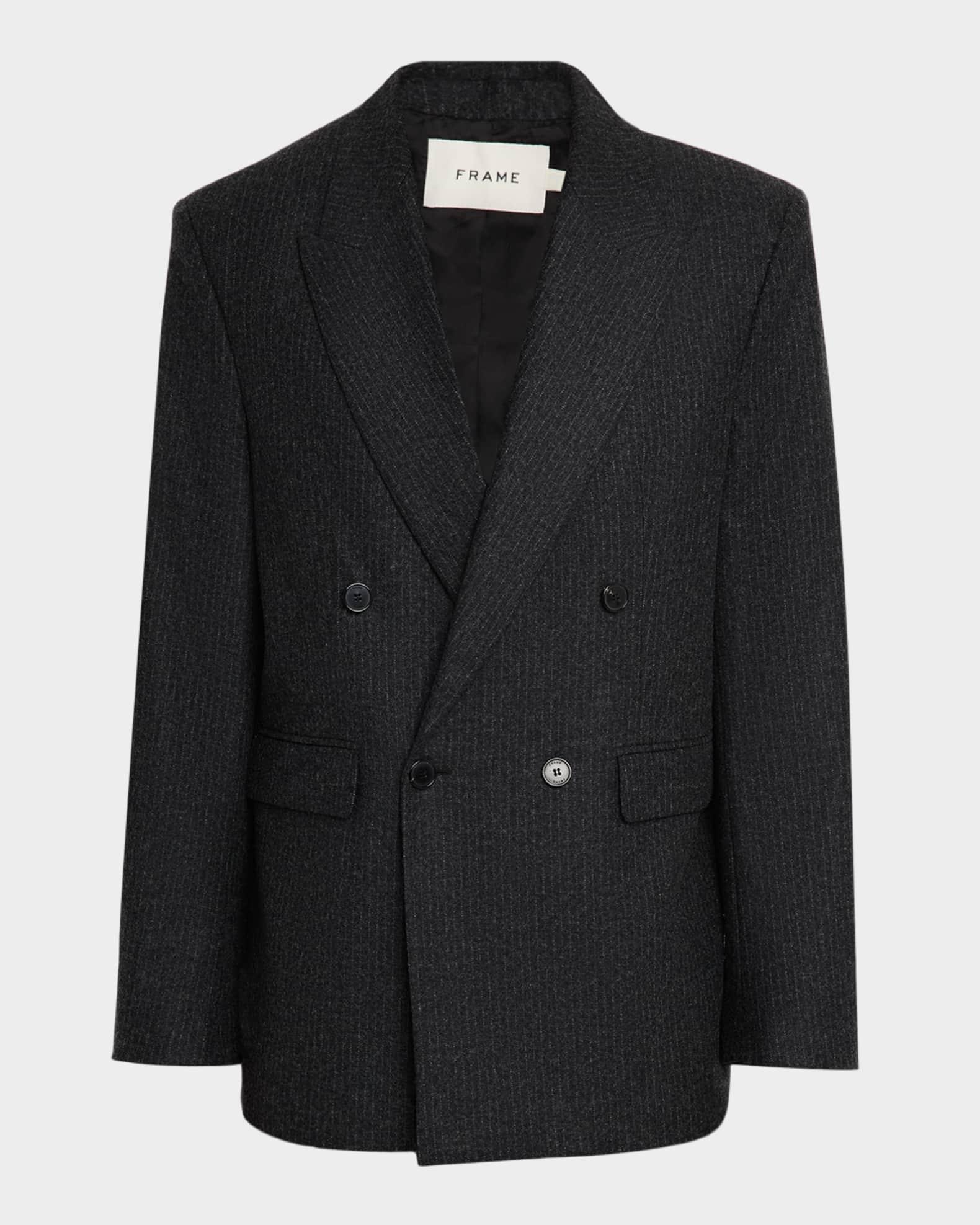 Men's Pinstripe Wool Blazer Product Image