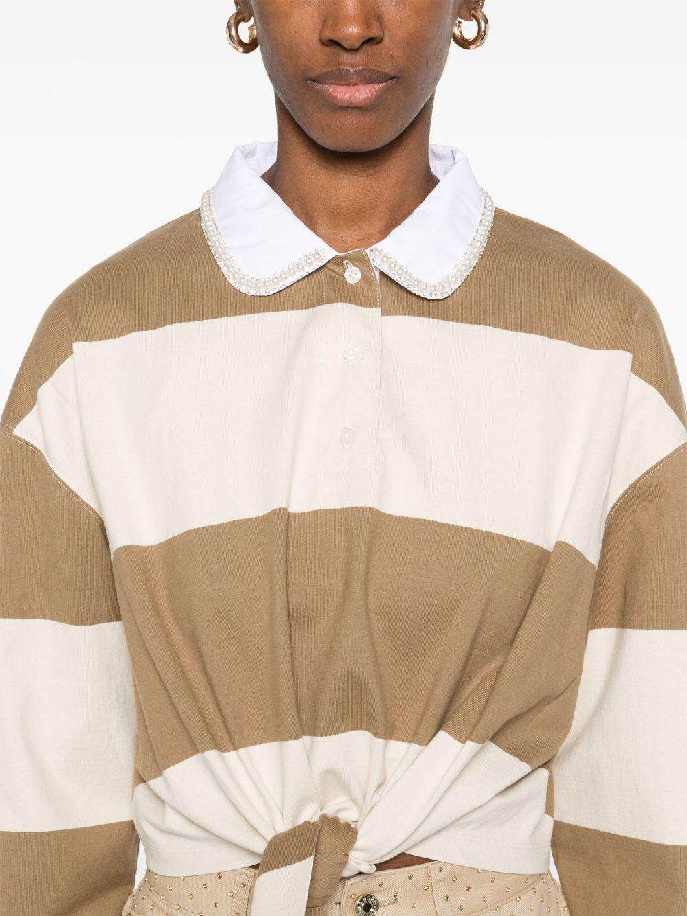 striped polo top Product Image