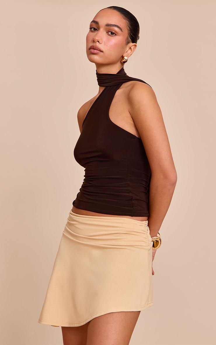  Lemon Modal Asymmetric Mini Skirt Product Image