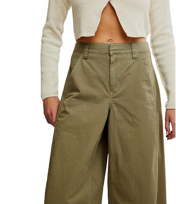 Free People We The Free Rylee Chino Mid Rise Wide Leg Crop Pant Product Image